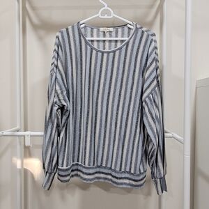 NWT Nostalgia Metallic striped blouse. Women's medium